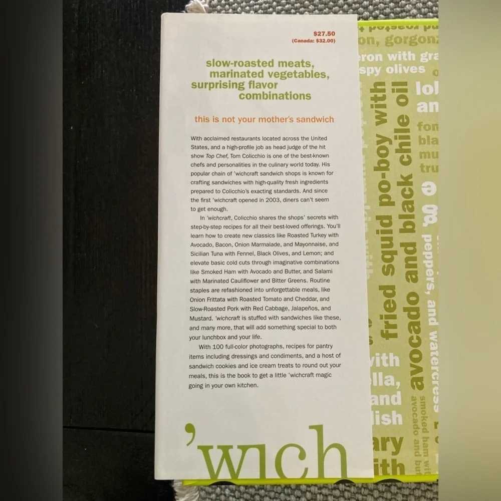 Wichcraft cookbook by Top Chef’s Tom Colicchio cookbook